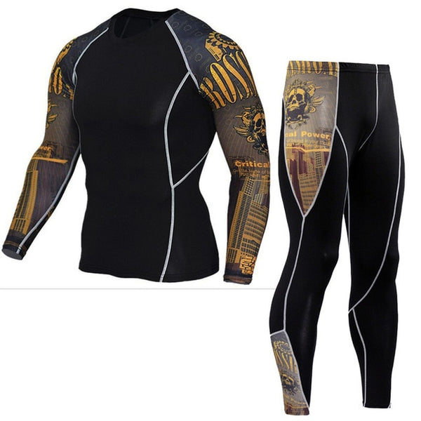 Men's Compression Run jogging Suits Clothes