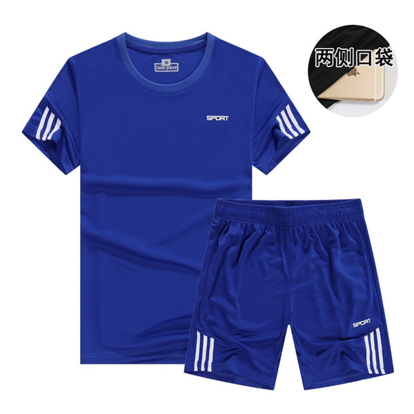 Quick Dry Men's Sport Running Suits Basketball Soccer Training Tracksuits