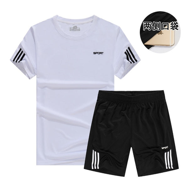Quick Dry Men's Sport Running Suits Basketball Soccer Training Tracksuits