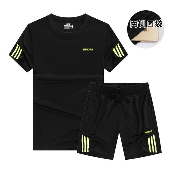 Quick Dry Men's Sport Running Suits Basketball Soccer Training Tracksuits