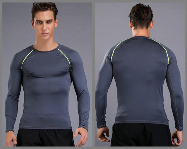 Fitness Men Long Sleeve Running Sports T Shirt Clothing