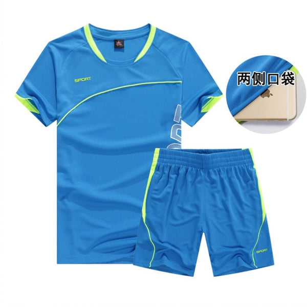 Running Sets Men Sportswear Short sleeve Clothes