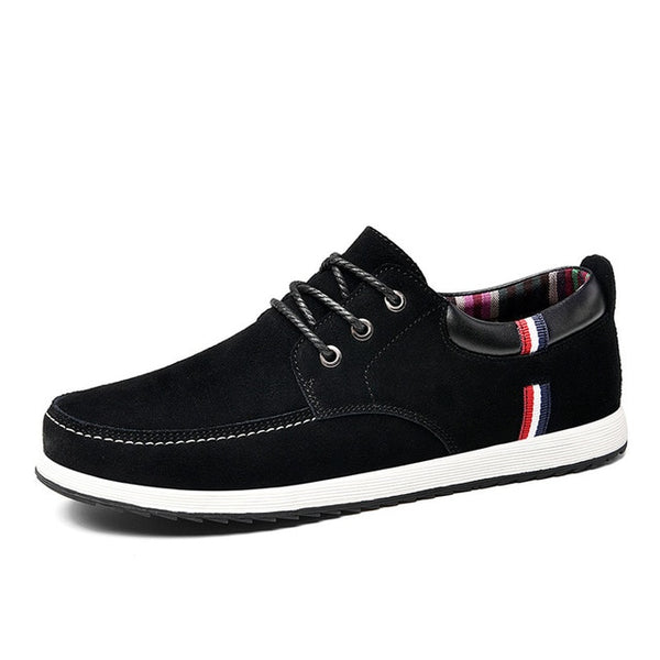 SUROM Men's Leather Casual Shoes