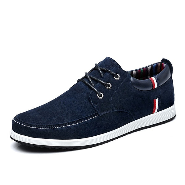 SUROM Men's Leather Casual Shoes