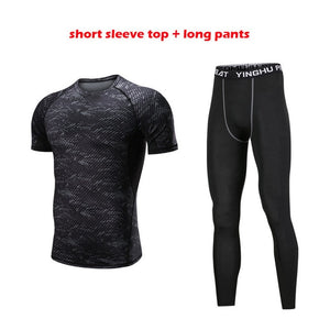 OKUQUBE New Sportswear Men Five Pieces Male Fitness Clothing