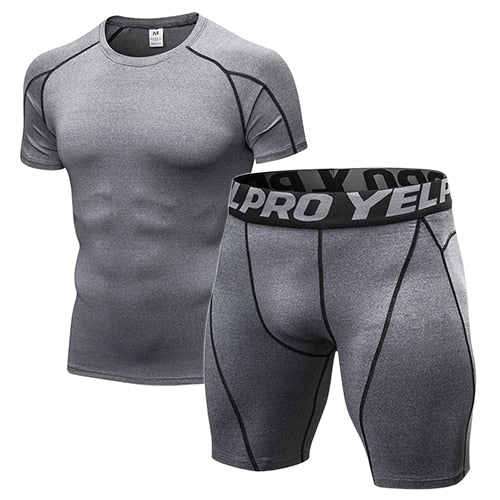 Men's Compression Gym Clothing Men Jogging Suits Sports Sets