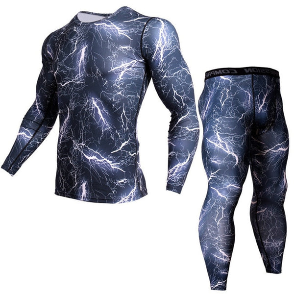 Men Running Sports Compression Shirts Jogging Sportswear