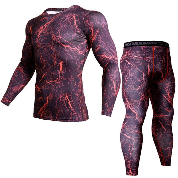 Men Running Sports Compression Shirts Jogging Sportswear