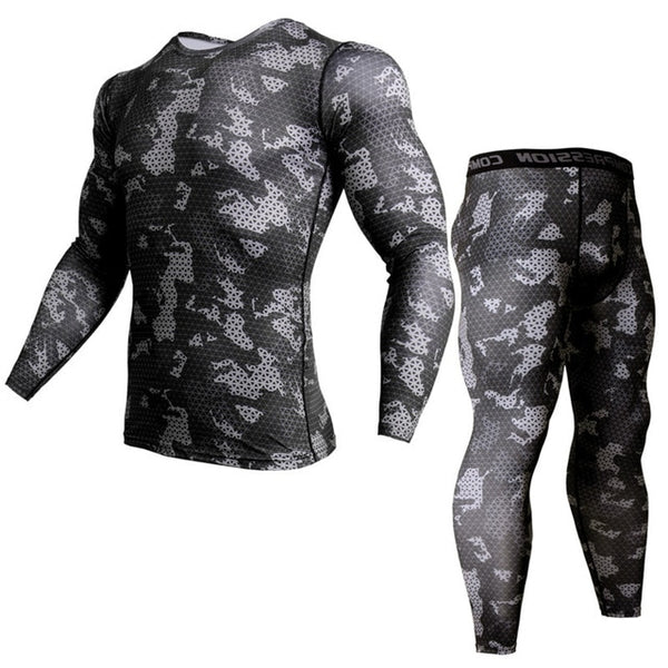 Men Running Sports Compression Shirts Jogging Sportswear