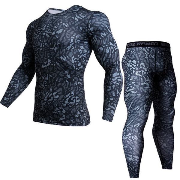 Men Running Sports Compression Shirts Jogging Sportswear
