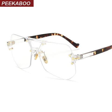 Peekaboo fashion clear transparent glasses