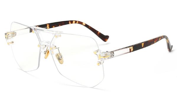 Peekaboo fashion clear transparent glasses