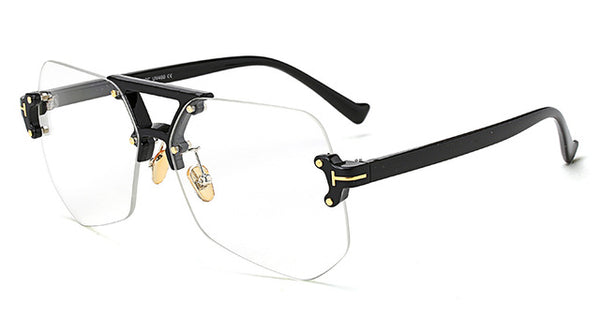 Peekaboo fashion clear transparent glasses