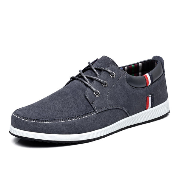 SUROM Men's Leather Casual Shoes