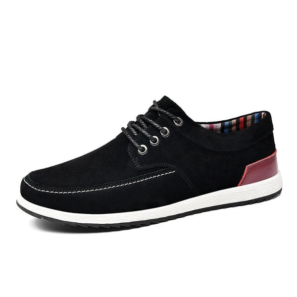 SUROM Men's Leather Casual Shoes