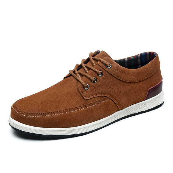 SUROM Men's Leather Casual Shoes