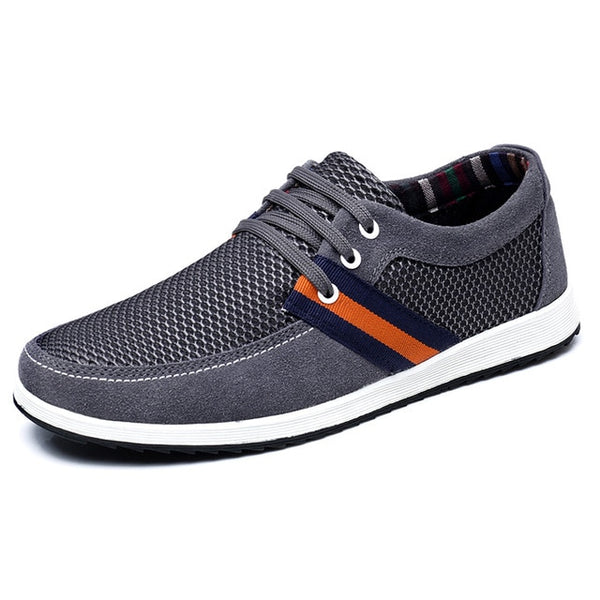 SUROM Men's Leather Casual Shoes