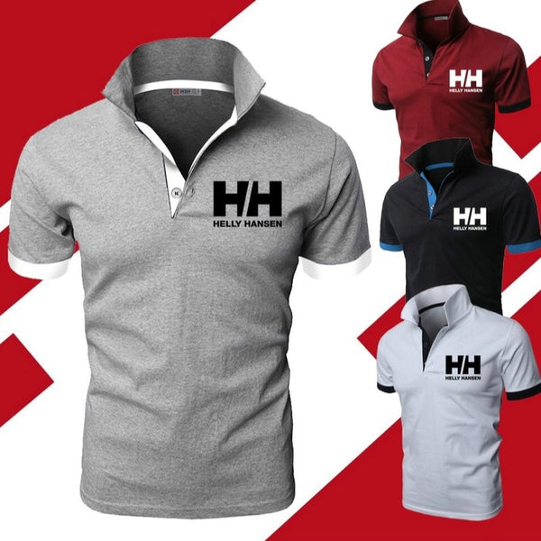 Men Summer Fashion Helly Hansen Cotton  Lapel Collar