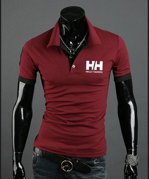 Men Summer Fashion Helly Hansen Cotton  Lapel Collar