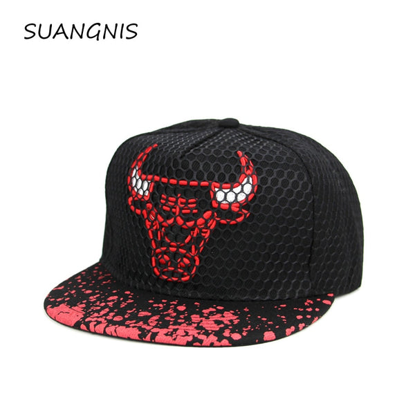 2019 New Bull Printing Snapback Caps Flat Hip Hop Cap Baseball