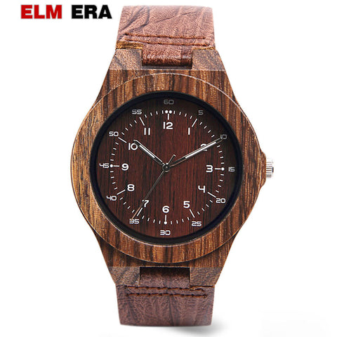 ELMERA Men's Leather Watch Reloj Hombre 2018 Design
