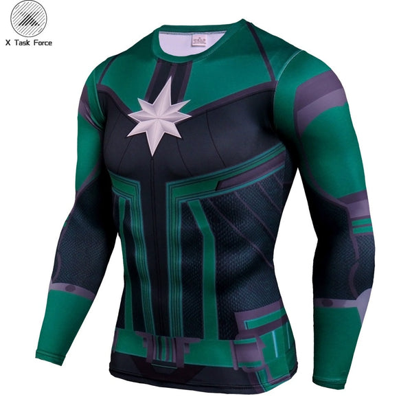 2019 New arrive popular movie Captain Marvel 3D Printed T-shirts