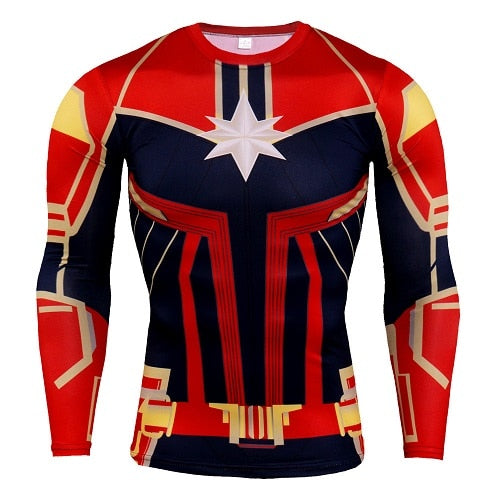 2019 New arrive popular movie Captain Marvel 3D Printed T-shirts