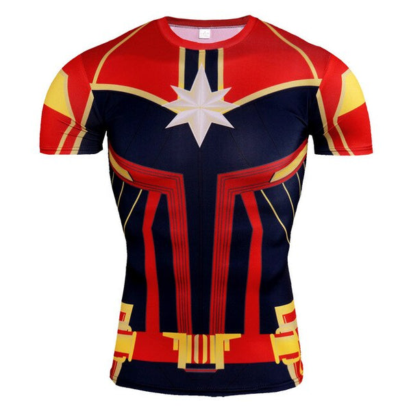 2019 New arrive popular movie Captain Marvel 3D Printed T-shirts