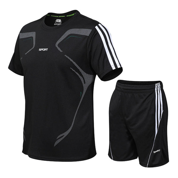High Quality Loose Men's Sport Suits Quick Dry Running sets Clothes