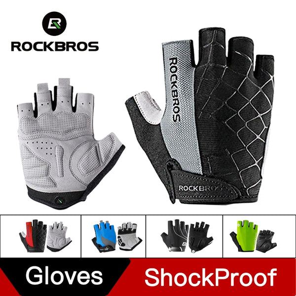 ROCKBROS Cycling Bike Half Finger Gloves Shockproof