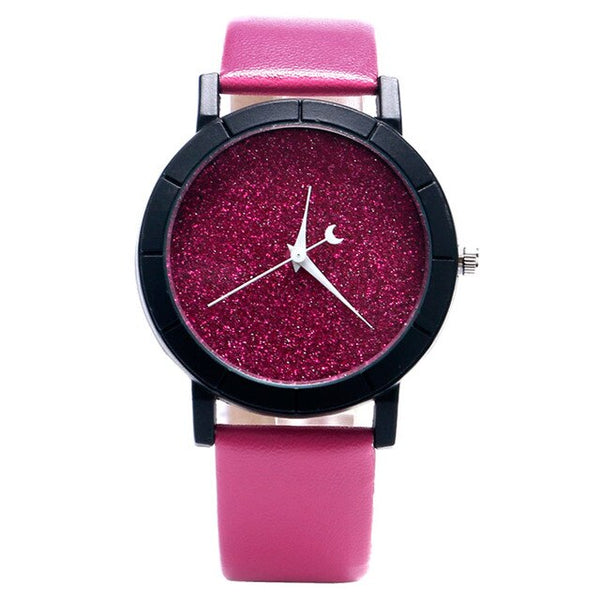 Candy Color Wristwatch Moon Stars Design