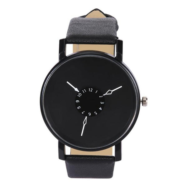 Fashion Creative Unisex Women Men Wristwatches PU Strap Analog Couple Quartz Watches