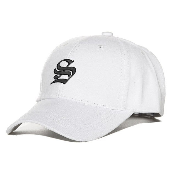 Old English Letter S Baseball Cap Men Cotton Dad Hat